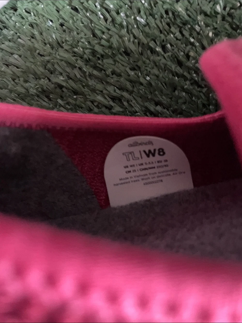 allbirds Tree Lounger Slip-On Sneakers Raspberry Pink Women’s size 8